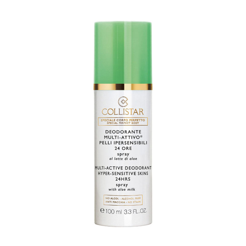 Мультиактивний дезодорант-спрей Collistar Multi-Active Deodorant 24 Hours Spray With Aloe Milk, жіночий, 100 мл